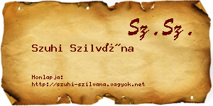 Szuhi Szilvána névjegykártya